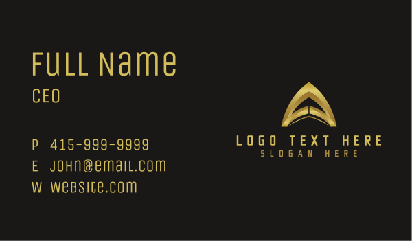 Premium Luxury Arch Letter A Business Card Design Image Preview