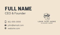 Smiling Boy Fedora Hat Business Card Preview