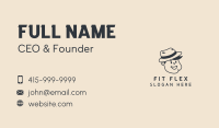 Smiling Boy Fedora Hat Business Card Image Preview