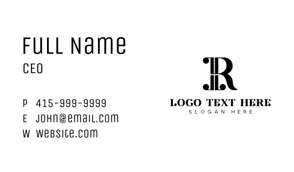 Hotel Restaurant Letter R Business Card Design Image Preview