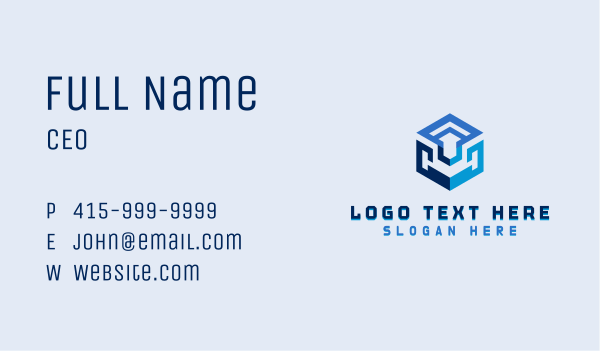 Cube IT Artificial Intelligence Business Card Design Image Preview