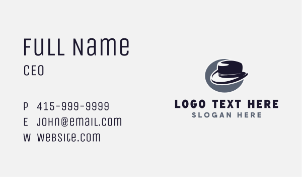 Fedora Hat Fashion Business Card Design Image Preview