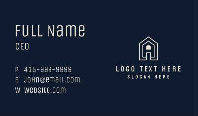 Geometric Company Letter A Business Card Image Preview