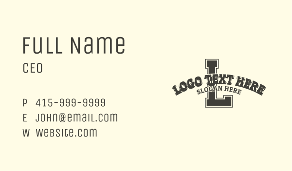Sports Brand Letter Business Card Design Image Preview