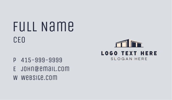 Industrial Warehouse Storage Business Card Design Image Preview