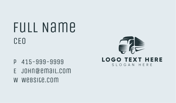 Automotive Truck Transport Business Card Design Image Preview