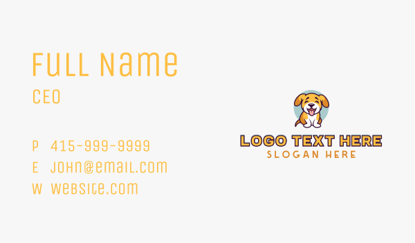 Puppy Pet Dog Business Card Design Image Preview