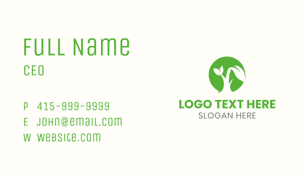 Green Eco Sprout Business Card Design Image Preview