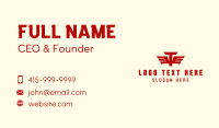 Red Letter T Wings  Business Card Image Preview