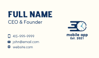 Blue Fast Clock Business Card Image Preview
