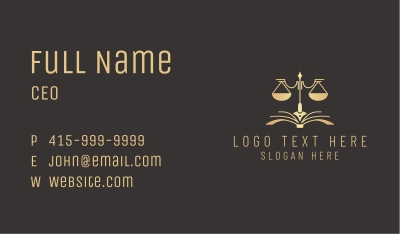 Justice Scale Pen Writing  Business Card Image Preview