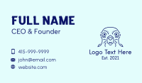 Blue Outline Seal  Business Card Image Preview