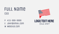 American Flag Chat  Business Card Image Preview