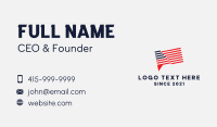 American Flag Chat  Business Card Preview