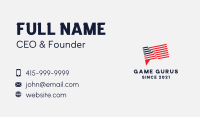 American Flag Chat  Business Card Image Preview