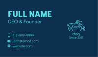 Blue Motocross Outline Business Card Image Preview