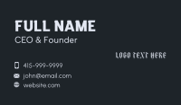 Gothic Brand Wordmark Business Card Preview