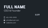 Gothic Brand Wordmark Business Card Image Preview