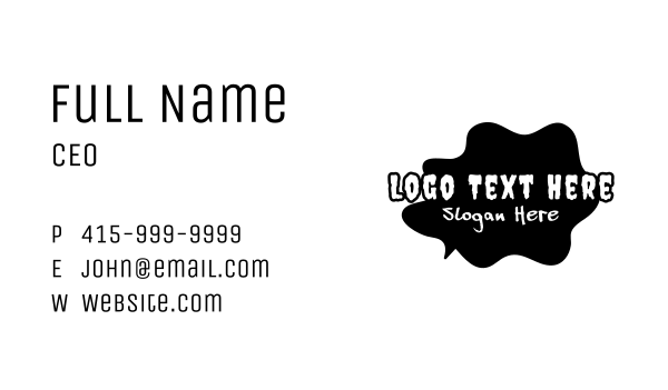 Scary Graffiti Ink Business Card Design Image Preview