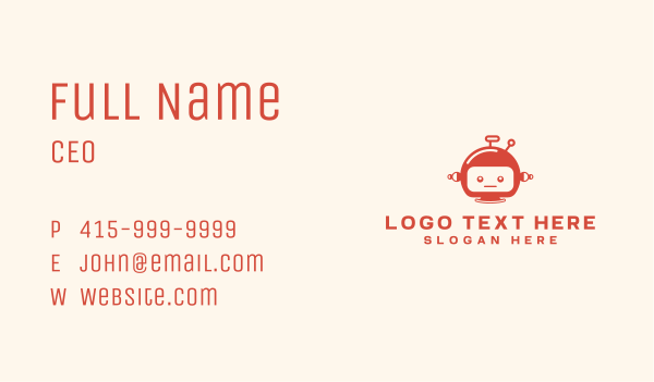 Tech Boy Robot Business Card Design Image Preview