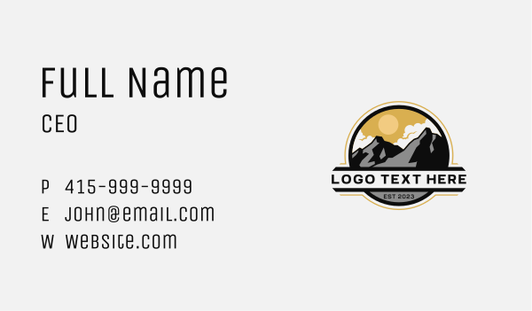 Mountain Peak Summit Business Card Design Image Preview