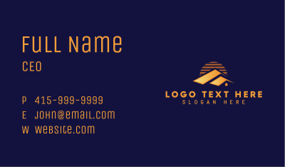 Sun Roofing Construction Business Card Image Preview