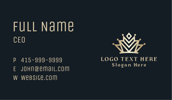 Expensive Luxury Crown Business Card Design Image Preview