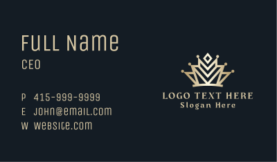 Expensive Luxury Crown Business Card Image Preview