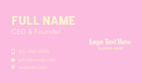 Cute Playful Wordmark Business Card Image Preview