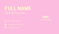 Cute Playful Wordmark Business Card Image Preview