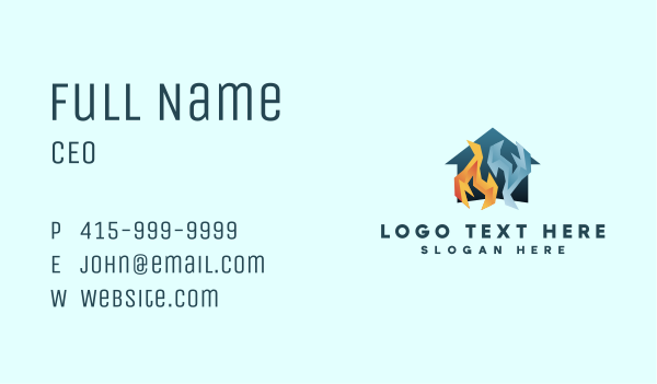 Home Fire Ice Business Card Design Image Preview
