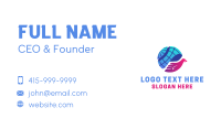 Bird Hand Globe Business Card Image Preview