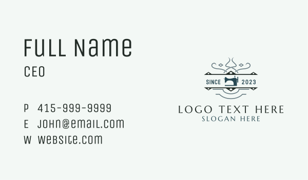 Sewing Machine Apparel  Business Card Design Image Preview