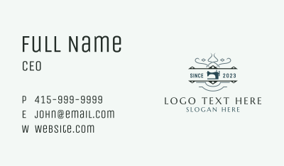 Sewing Machine Apparel  Business Card Image Preview