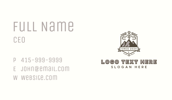 Mountain Hiker Summit Business Card Design Image Preview