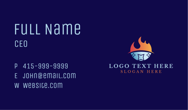 Hot & Cold Temperature Business Card Design Image Preview