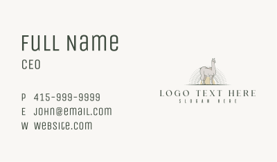 Wildlife Zoo Llama Business Card Image Preview
