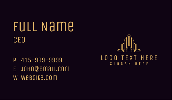Landmark Building Tower Business Card Design Image Preview