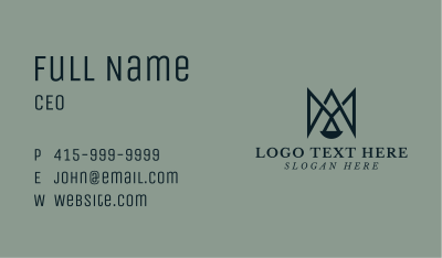 Law Justice Letter A & M Business Card