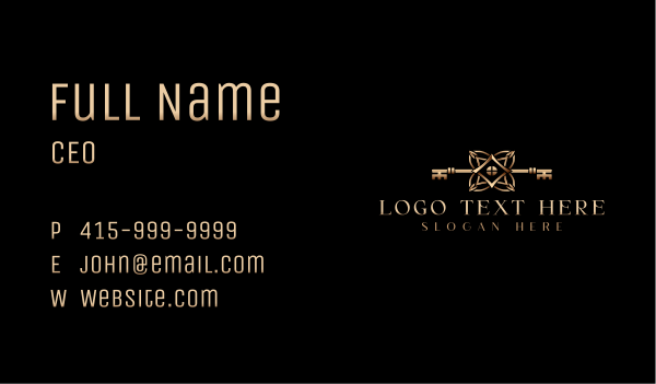 Luxury Key Residence Business Card Design Image Preview