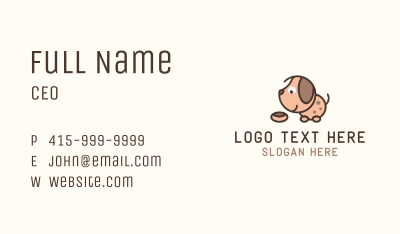 Puppy Dog Food Treat Business Card