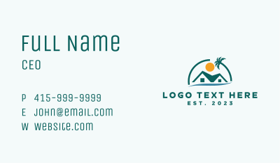 Vacation Beach House Business Card Image Preview