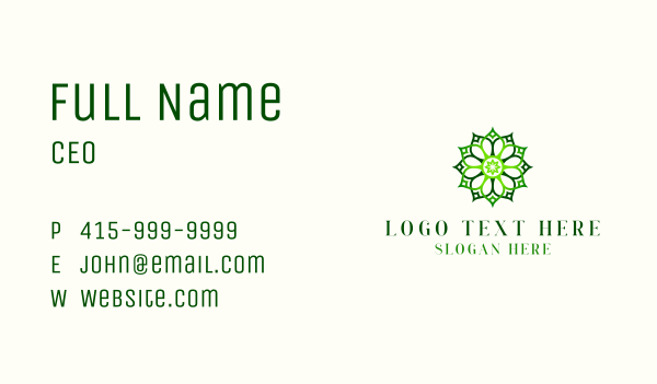 Green Lotus Wellness Business Card Design Image Preview