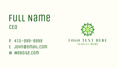 Green Lotus Wellness Business Card Image Preview