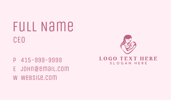 Mother Infant Pediatric Business Card Design Image Preview