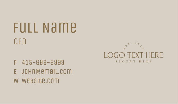 Elegant Aesthetic Wordmark Business Card Design Image Preview