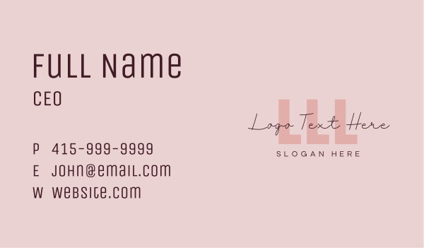 Signature Beauty Wordmark Business Card Design Image Preview