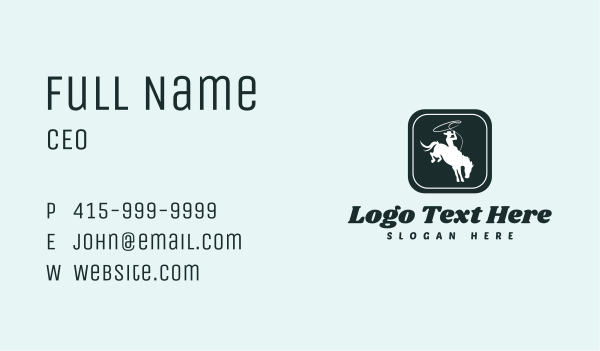 Cowboy Rodeo Barn Business Card Design Image Preview