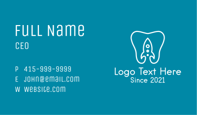 Rocket Dentist Clinic  Business Card Image Preview