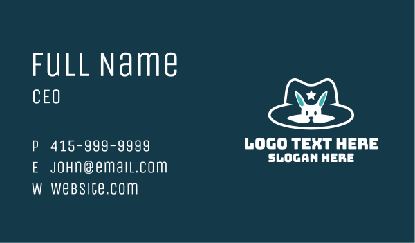 Magic Bunny Hat Business Card Design Image Preview